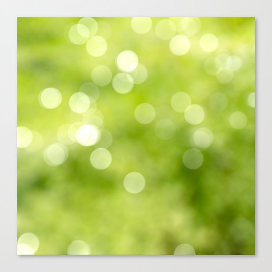 green bokeh Canvas Print