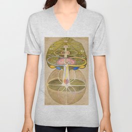 The Tree of Knowledge by Hilma af Klint V Neck T Shirt