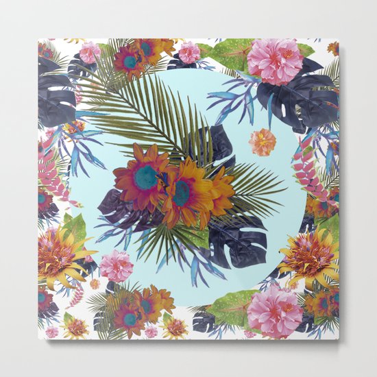 TROPICAL FLORAL Metal Print