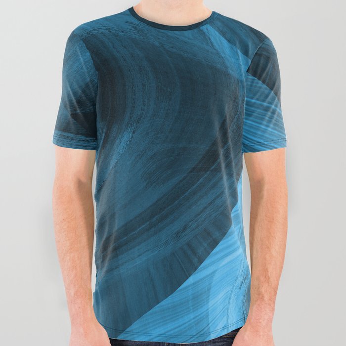 Bluish Black Hole All Over Graphic Tee