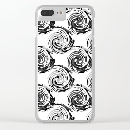 Abstract pattern in black and white tone. Clear iPhone Case