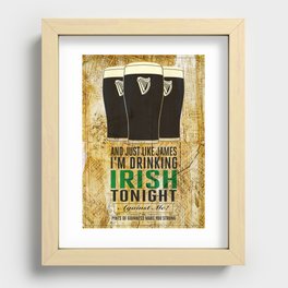 pints of guinness make you strong Recessed Framed Print
