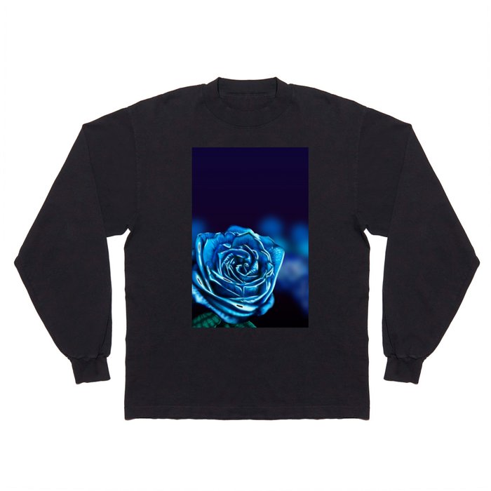 Blue Rose Long Sleeve T Shirt