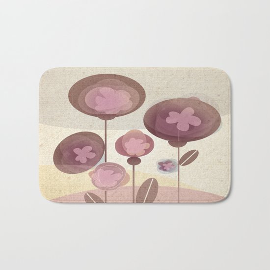 Flowers en Rose Bath Mat