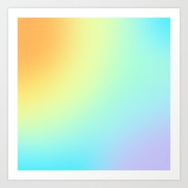 Unique Pastel Rainbow Gradient Art Print