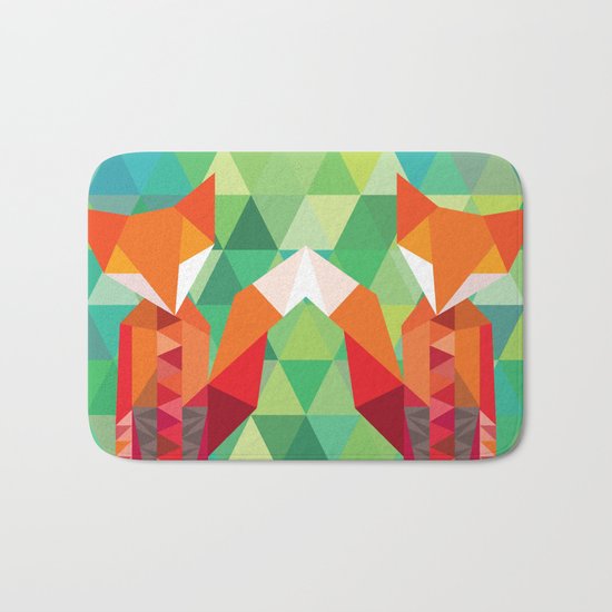Fox in the woods Bath Mat