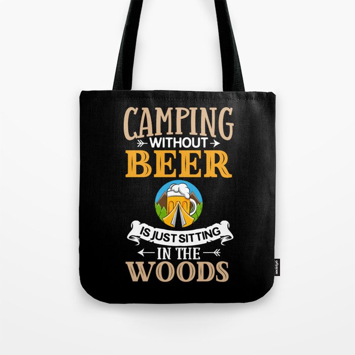 Camping Beer Drinking Beginner Camper Tote Bag