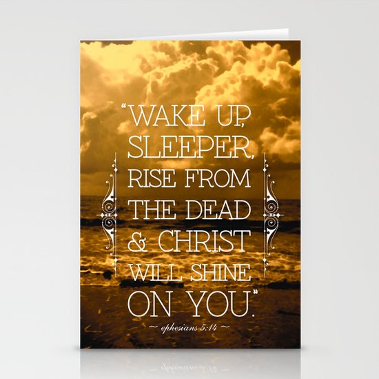 Wake Up Sleeper Stationery Cards