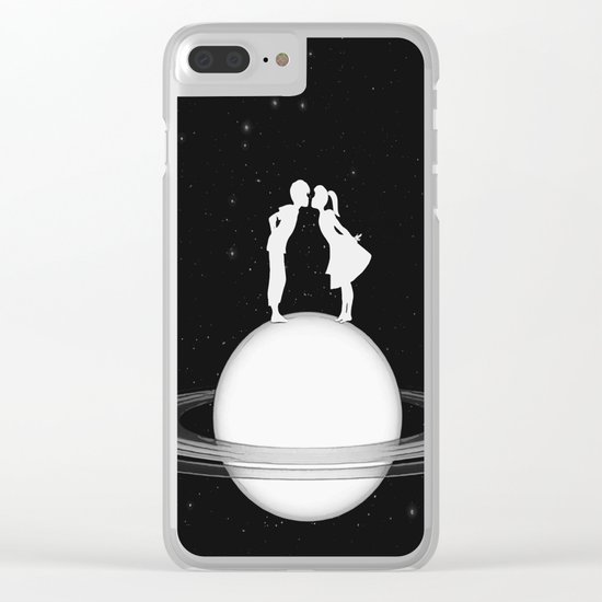 Love on Saturn Clear iPhone Case