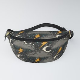 Stormy Night - Gray  Fanny Pack