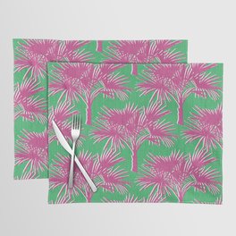 Retro Palm Trees Hot Pink and Kelly Green Placemat