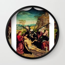 Jehan Bellegambe - Untitled Wall Clock | Nationalmuseumin, Panel, Artprint, Religiouspainting, Old, Vintage, Wallart, Painting, Mary, Tempera 