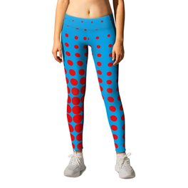 Abstract Creative concept comics pop art style blank layout with clouds beams and isolated dots pattern illustration design Leggings