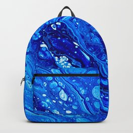 Blue Splash Backpack | Underwater, Blues, Bluesplash, Blue, Painting, Ocean, Lauriestefano, Coastal, Watery, Acrylic 
