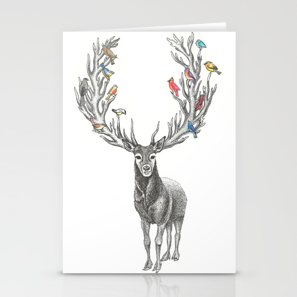 Winter Solstice Caribou Stationery Cards By Satchita Society6