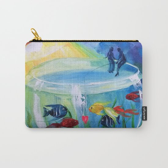 Catching fish in the tank Carry-All Pouch
