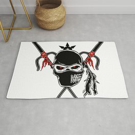 Cartoon Ninja zombie Face Rug