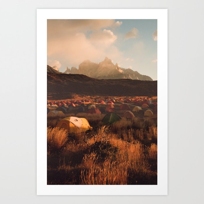 Patagonia Chile Morning Camp Art Print