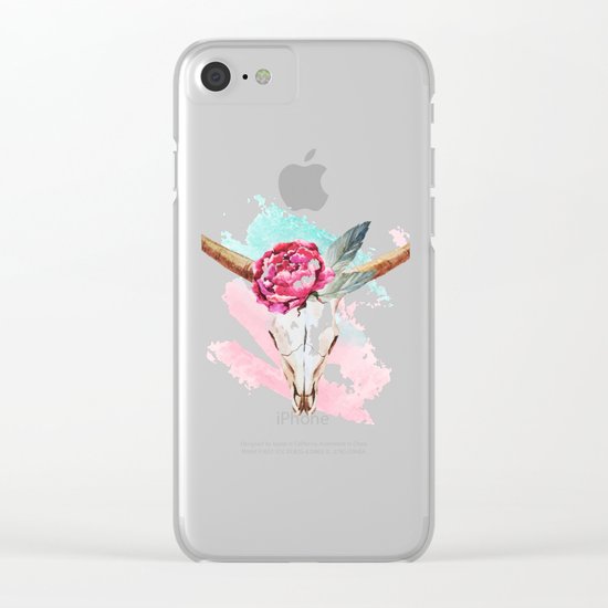 Animal Skull 05 Clear iPhone Case