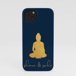 Gold Buddha - Silence & Smile iPhone Case