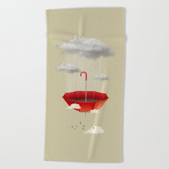 Saving the rain Beach Towel