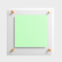PALE GREEN pastel solid color Floating Acrylic Print