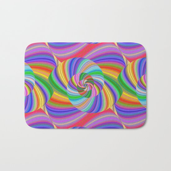 Color spiral pattern Bath Mat