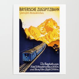 Garmisch Partenkirchen Zugspitzbahn Poster