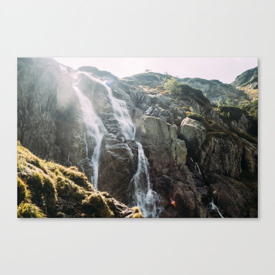 Waterfall In Sunlight Canvas Print