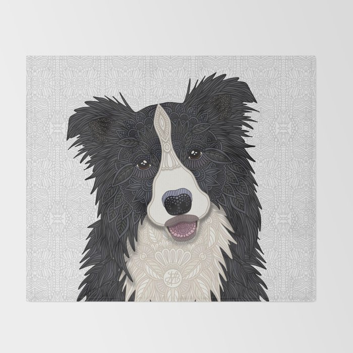 border collie throw blanket