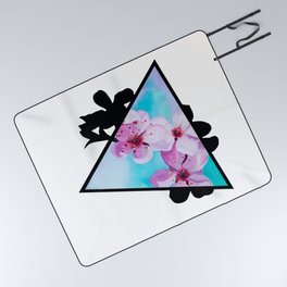 Apple Blossoms Triangle Picnic Blanket