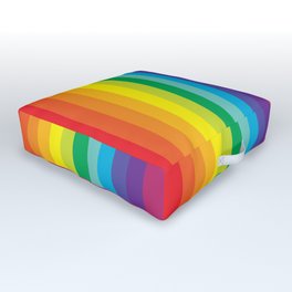 Rainbow Stripes Outdoor Floor Cushion