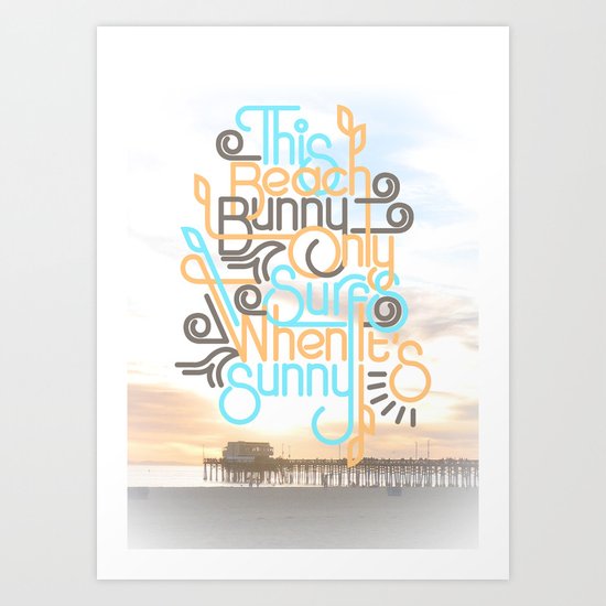 BEACH BUNNY Art Print