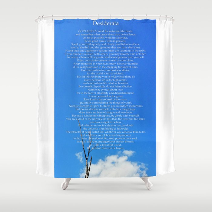 Desiderata 10 - Blue Sky Art - by Sharon Cummings Shower Curtain