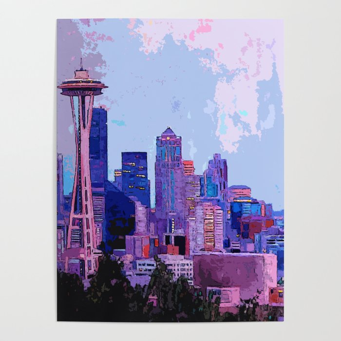 Seattle Skyline Poster