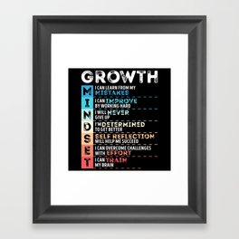 Motivational Quotes Growth for Entrepreneurs Framed Art Print