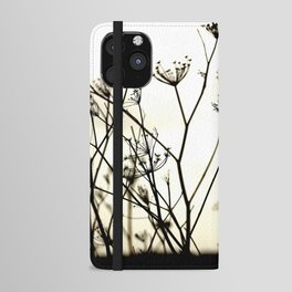 Monochrome botanical iPhone Wallet Case