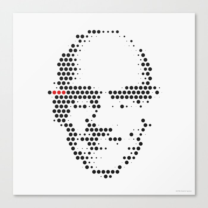 Foucault in Dots Canvas Print