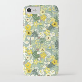 Southern Tropical Boho Flowers iPhone Case