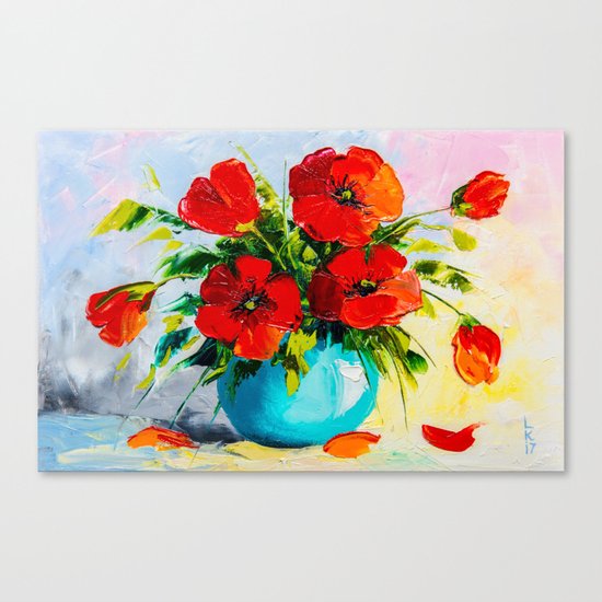 Red poppies Canvas Print