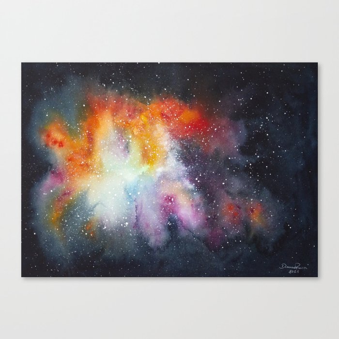 Watercolour Nebula Nrº3 Canvas Print