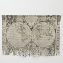 World map vintage 1755 Wall Hanging