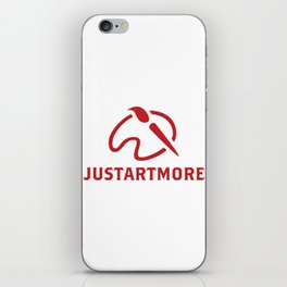 JustArtMore Logo Red White background iPhone Skin