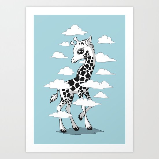 Wandering Giraffe Art Print