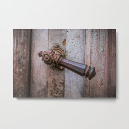 Rusty Handle Metal Print | Wood, Photo, Rusting, Paint, Wooden, Rusted, Metal, Color, Rust, Rusty 