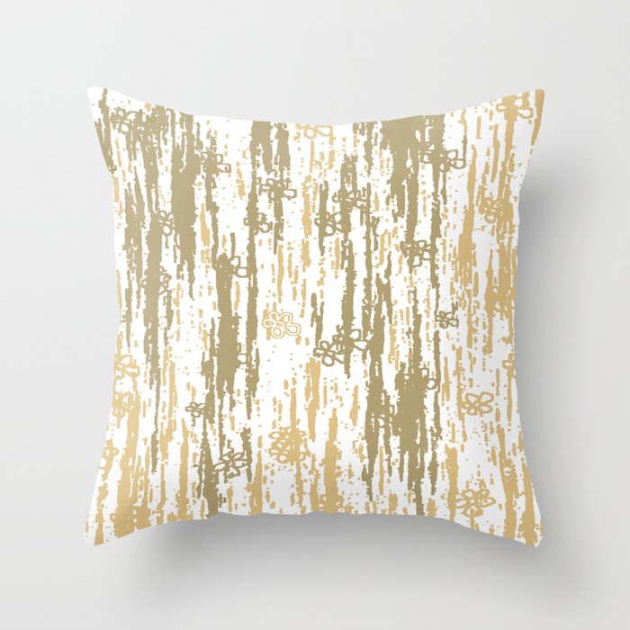 Gold Colors Gradient pattern. modern, minimalist. line. gold. white. Throw Pillow