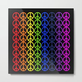 Peace Be With You Rainbow Metal Print