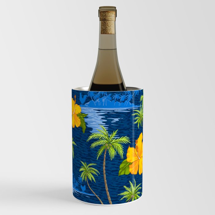 Lumahai Beach Hidden Hawaii Scenic - Classic Blue Wine Chiller