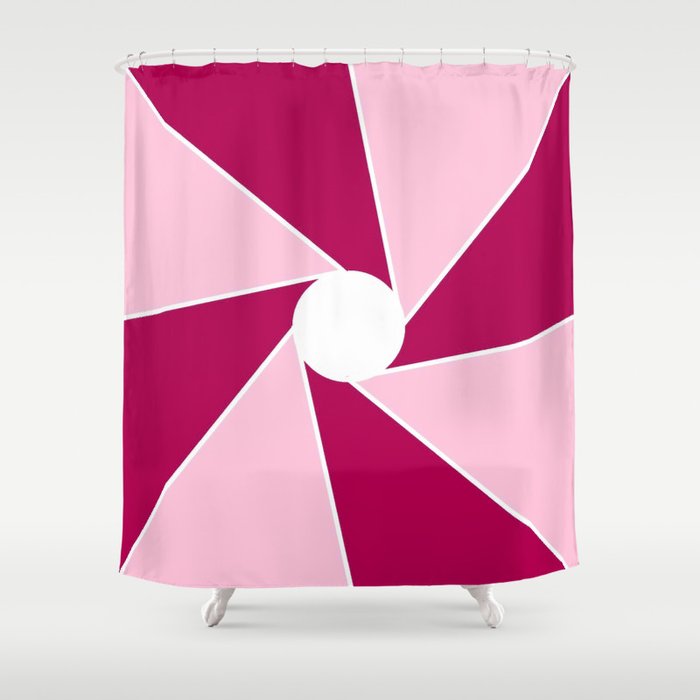 Just two colors 24 pink Shower Curtain