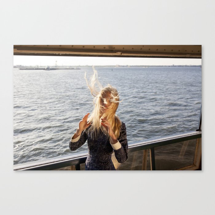 The Ferry, Windy Canvas Print
